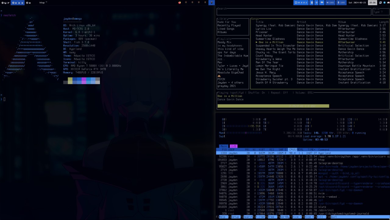 My super unecessary Hyprland config